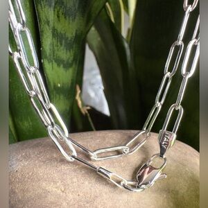 NEW Sterling paperclip Chain